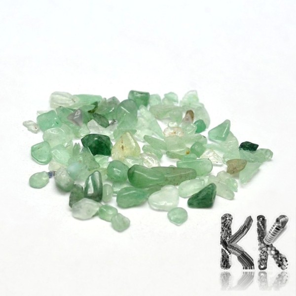 Natural green aventurine - fragments - not drilled - 2 - 8 x 2 - 4 mm (decorative crumb) weight 1 g (approx. From 16 to 25 pcs)