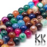 Striped agate - colored ball - ∅ 8 mm