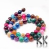 Striped agate - colored ball - ∅ 8 mm