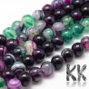 Striped agate - colored ball - ∅ 8 mm