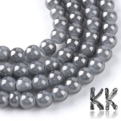 Imitation jade - plated balls - ∅ 8 mm