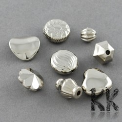 Pokovené akrylové oddělovací korálky - náhodný mix - 8-11 x 7-16 x 5-10 mm - množství 10 g (cca 14 ks)