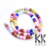 Glass opaque beads - colored balls - Ø 6 mm - cord (approx. 74 pcs)