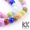 Glass opaque beads - colored balls - Ø 6 mm - cord (approx. 74 pcs)