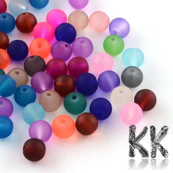 Frosted glass beads - colored balls - Ø 4 mm - 25 g (approx. 220 pcs)
