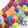 Frosted glass beads - colored balls - Ø 10 mm - cord (approx. 39 pcs)