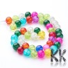 Cracked glass beads - colored balls - Ø 8 mm - cord (approx. 48 pcs)