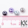 Skleněné voskované perly - šedofialový mix - Ø 6 mm - výhodné balení 200 ks