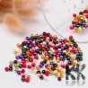 Glass waxed pearls - brightly colored mix - Ø 4 mm - advantageous package 400 pcs