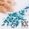 Glass waxed pearls - Caribbean blue mix - Ø 4 mm - advantageous package 400 pcs