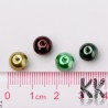 Skleněné voskované perly - zelenohnědý mix - Ø 8 mm - výhodné balení 100 ks