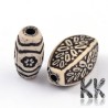 Acrylic mix - imitation wooden beads and pendants - 9-25 x 7-31 x 6-15 mm - quantity 10 g