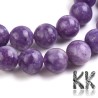 Tumbled round beads made of natural mineral lepidolite (purple mica variety) with a diameter of 8 mm with a hole for a thread with a diameter of 1 mm. The beads are completely natural without any dye.
Country of origin Mozambique
THE PRICE IS FOR 1 PCS.