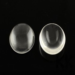 Oval glass cabochon - clear - Ø 30 x 20 x 6 mm