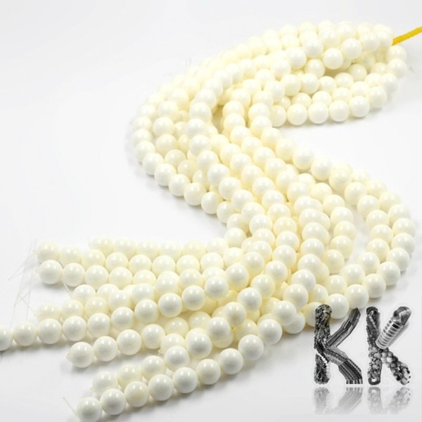 Přírodní lasturové perly ze zévy obrovské - kulička - Ø 8 mm