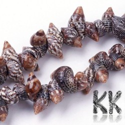 Přírodní korálky z mušlí - 5-10 x 12-17 x 6-10 mm