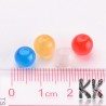 Pryskyřičné korálky - kuličky - imitace kočičíčch očí - Ø 8 mm - náhodný barevný mix - množství 10 g (cca 27 ks)