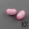 Acrylic beads - cut olive with white center - Ø 7 x 10 mm - quantity 10 g (approx. 36 pcs)