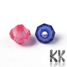 Acrylic beads - cut double cones with white center - Ø 8 x 8 mm - quantity 10 g (approx. 46 pcs)
