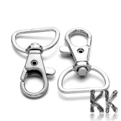 Key carabiner with swivel pin made of zinc alloy - 38 x 24 mm