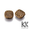 Zinc alloy beads decorated in the Tibetan style, used as separators for other beads, in the shape of an ornamented square measuring 10.5 x 10.5 x 3.5 mm and with a hole for a thread with a diameter of 1.5 mm. Zinc alloy beads are commonly referred to as jewelry metal beads.
THE PRICE IS FOR 1 PCS