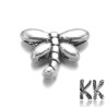 Separating bead made of zinc alloy - dragonfly - 8.2 x 8.5 x 3 mm