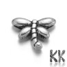 Separating bead made of zinc alloy - dragonfly - 8.2 x 8.5 x 3 mm