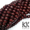 Wooden cut and stained bead in the shade of mahogany in the shape of a ball with a diameter of 8 mm and a hole for a thread with a diameter of 2 - 2.5 mm made of ordinary unspecified wood.
Country of origin: India
THE PRICE IS FOR 1 PIECE.