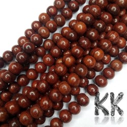 Red sandalwood beads - ∅ 6 mm - ball