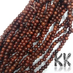 Red sandalwood beads - Ø 4 mm - ball