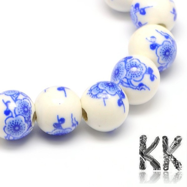 Porcelain beads - printed - Ø10 mm - beads