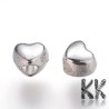 Separating bead made of zinc alloy - heart - Ø 3.5 x 4 x 3 mm
