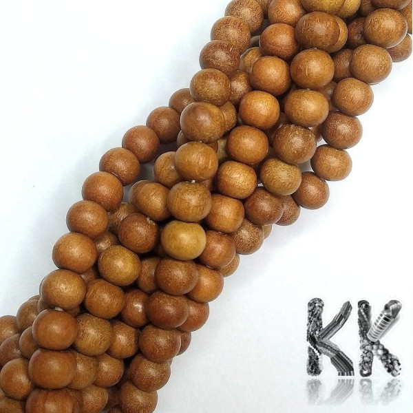 White sandalwood beads - ∅ 8 mm - ball