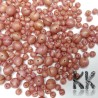 Czech pressed glass round beads in various diameters, rose color and with holes for a thread with a diameter of about 1 mm. The beads are sold in the form of a random mix, so each package of beads may differ slightly in composition. The illustrative photo captures all the possible shapes, sizes and colors of the beads that may appear in the mix.
THE PRICE IS FOR 50 g 
