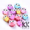 Owl-shaped beads made of polymer clay with a size of 9 - 12 x 9 - 10 x 4 - 5 mm, with a thread with a diameter of 1.6 mm. Because the beads are made by hand, the individual pieces may differ slightly.
Note - The beads are offered for sale in a package of at least 10 pieces and the color composition of each package is purely random. The color composition in the illustration is so purely indicative.
THE PRICE IS FOR 1 PCS.