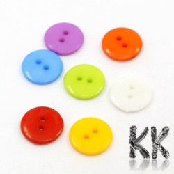 Acrylic buttons - Ø 12 x 2 mm - random mix of colors - advantageous package of 100 pcs