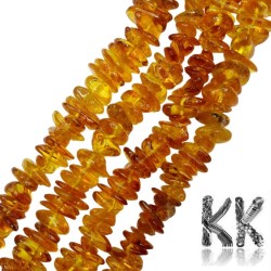 Natural Baltic amber fragments - 1 - 5 x 3 - 11 x 7 - 15 mm - orange