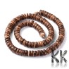Coconut shell beads - roundels - 8 x 2.5 - 5 mm