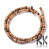 Coconut shell beads - roundels - 4 x 1.5 - 4.5 mm