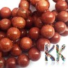 Tumbled round beads made of a synthetic mineral known as golden aventurine (or goldstone or synthetic sunstone) with a diameter of 8 mm and a hole for a thread with a diameter of 1 mm.
Country of origin: China
THE PRICE IS FOR 1 PCS.