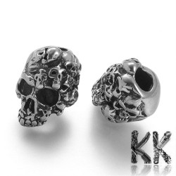 304 stainless steel separating bead - skull - 15.5 x 11 x 11.5 mm