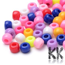 Akrylové korálky - neprůhledné kroužky - Ø 8 x 6 mm - množství 10 g (cca 49 ks)