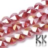 Cut glass beads - plated transparent heart - Ø 14 x 14 x 8.5 mm
