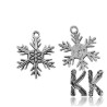 Zinc alloy pendant - snowflake - 18 x 25 mm