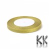 Organza ribbon - metallic with glitter - width 10 mm - 1 reel (roll approx. 22.5 m)
