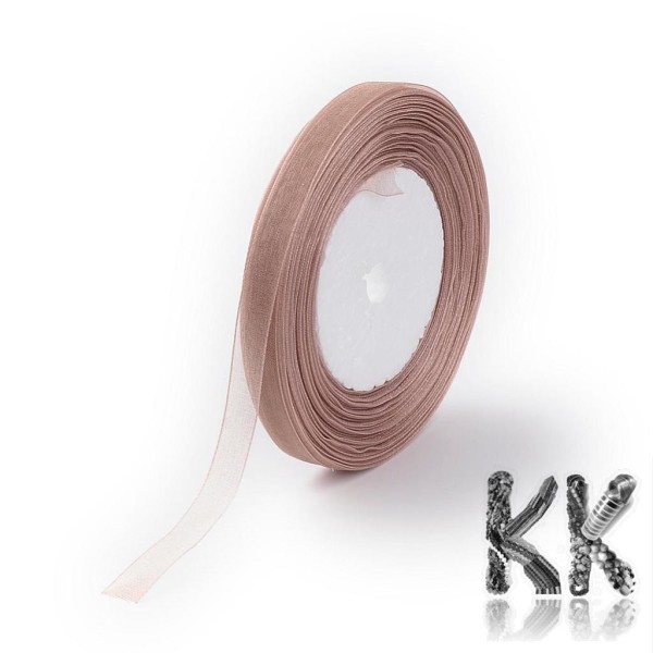 Organza ribbon - width 10 mm - 1 reel (roll approx. 45.5 m)