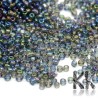 Chinese seed beads made of transparent colored glass plated with metallic paints with AB effect in size 8/0 (approx. 3 mm) with a hole for a 1 mm thread.
1 g contains +/- 25 pieces of seed beads
THE MENTIONED PRICE IS FOR 1 g (minimum amount to order is 20 g).