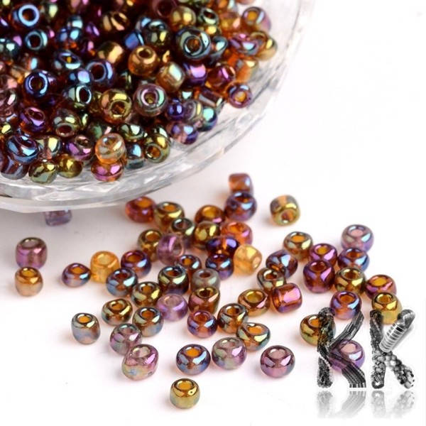 Chinese seed beads - translucent - 8/0 - weight 1 g
