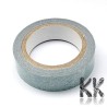 Cotton ribbon - self-adhesive with glitter - width 15 mm - 1 reel (roll 4 m)