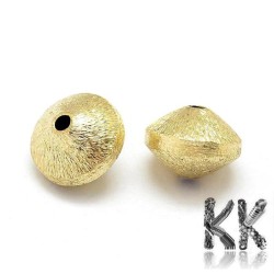 Brass separating bead - double cone - 10 x 7 mm